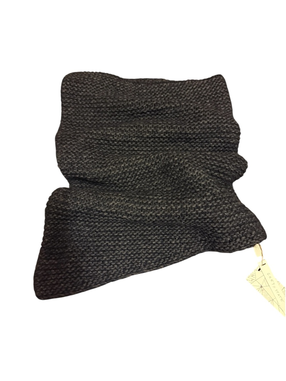 Grey State Charcoal Infinity Warmer Scarf Wool Acrylic Alpaca Blend O/S